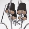 LAMPA  WISZĄCA NEW YORK P04380BK  COSMO LIGHT CZARNE ABAŻURY ŻYRANDOL W STYLU GALMOUR CHROM